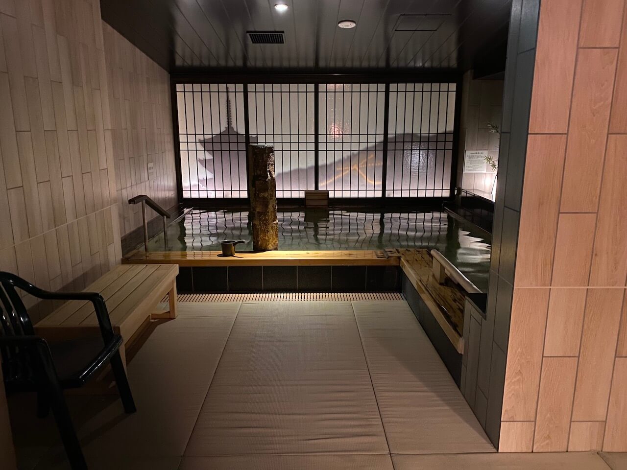 京都野乃　大浴場　休憩スペース